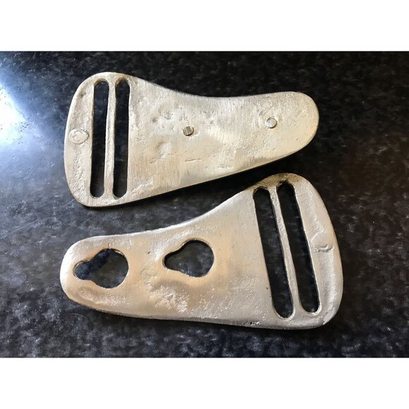 Vintage 1970 Belt Buckle Silver Tone Two Piece Interlocking Pieces Handmade "M" - Picture 7 of 7